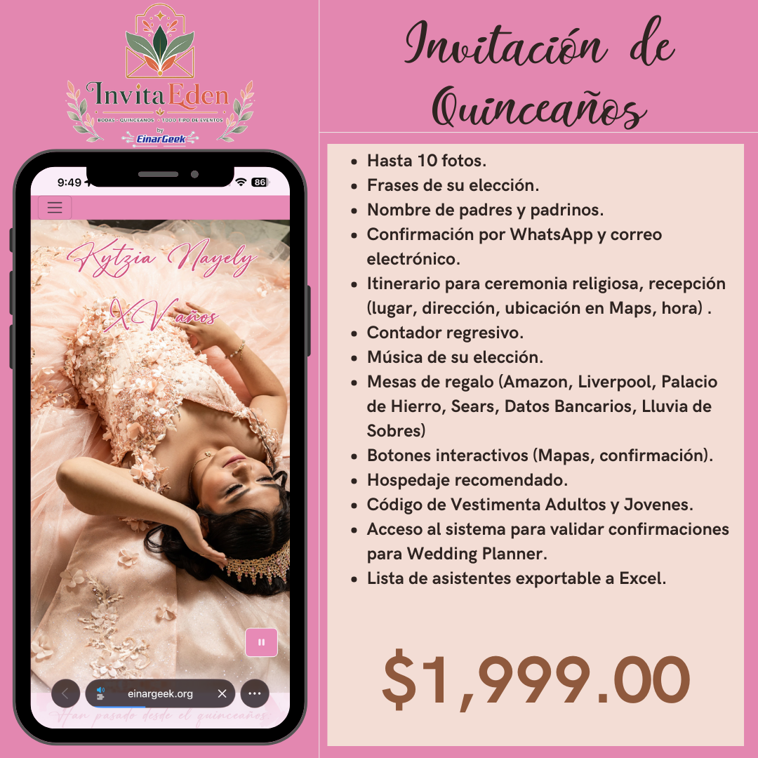Invitación de quinceaños 2